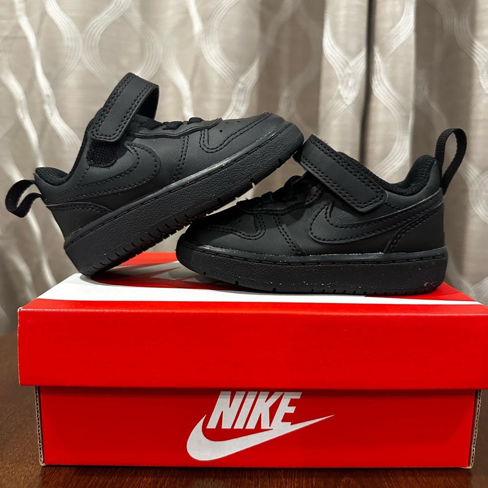Nike Court Borough Low Recraft Kids All-Black Sneakers